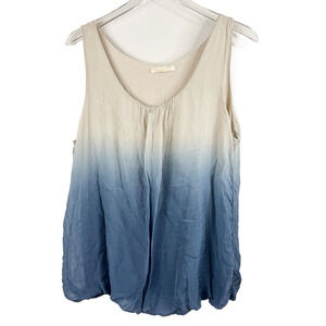 Pronto Moda Giusy Made in Italy Silk Ombre Chemise Tank Top Size L